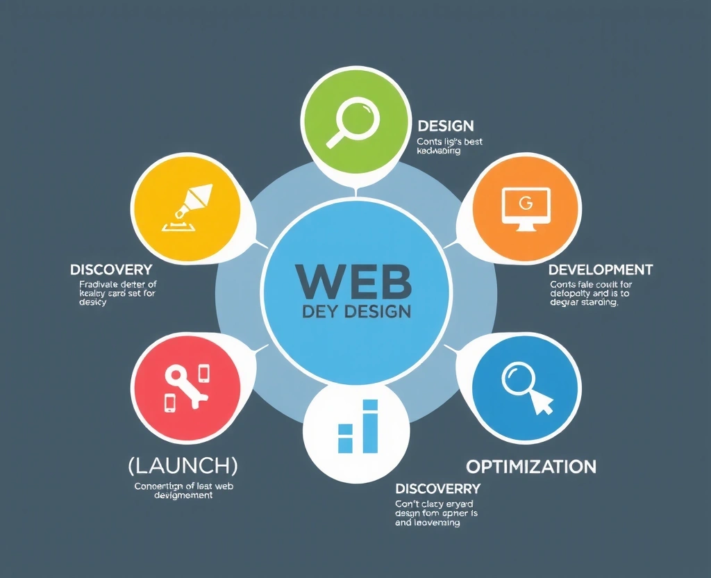 Web design process flowchart