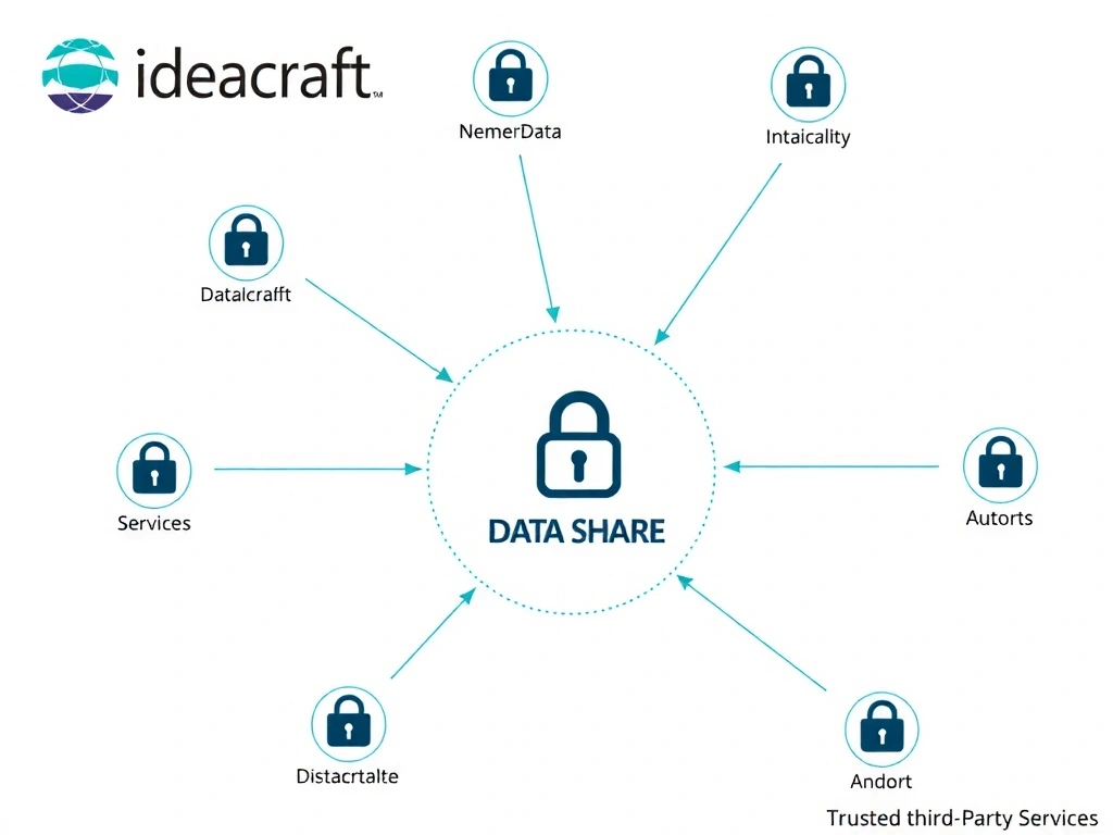 Diagram showing data sharing with trusted third-party services
