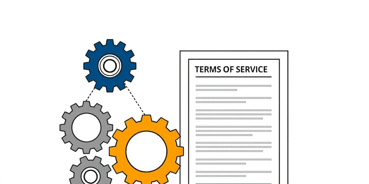 Abstract gears and cogs representing terms and conditions
